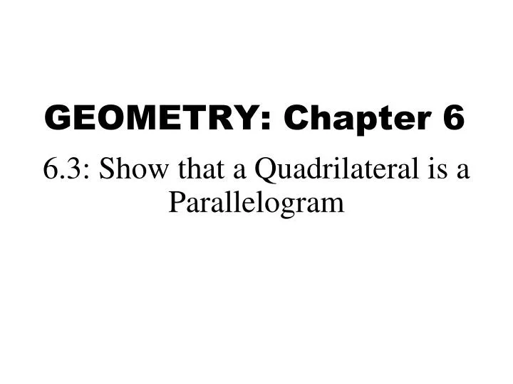 geometry chapter 6
