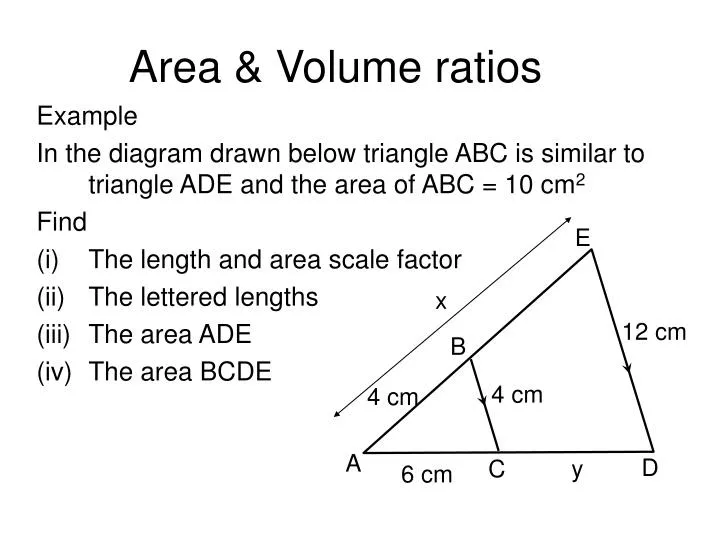 area volume ratios