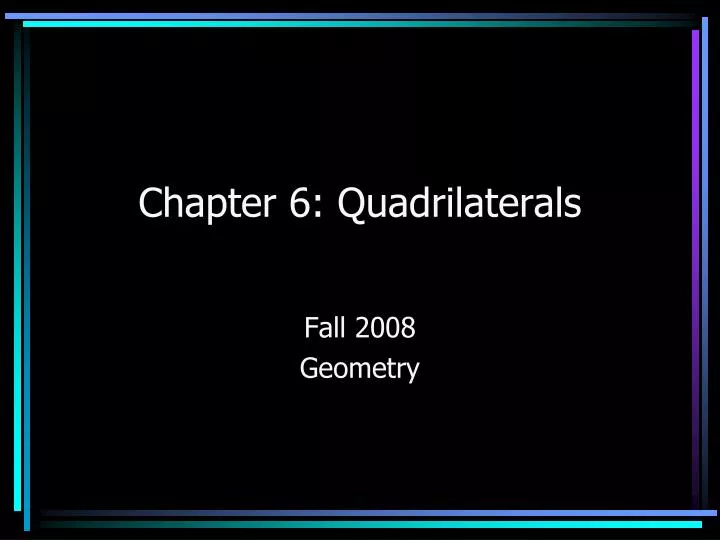 chapter 6 quadrilaterals