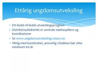 ett rig ungdomsutveksling