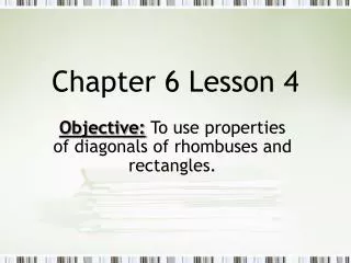 Chapter 6 Lesson 4