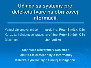 u iace sa syst my pre detekciu tv re na obrazovej inform cii