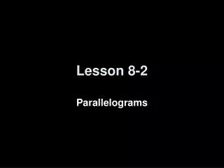 Lesson 8-2