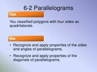 6-2 Parallelograms