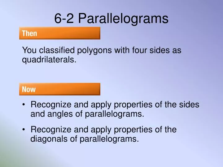 6 2 parallelograms