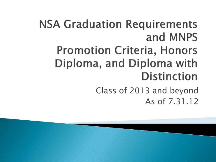 nsa graduation requirements and mnps promotion criteria honors diploma and diploma with distinction