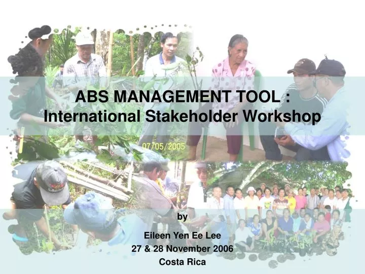 abs management tool international stakeholder workshop