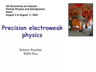 Precision electroweak physics