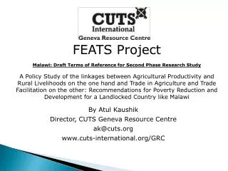 FEATS Project Malawi: Draft Terms of Reference for Second Phase Research Study