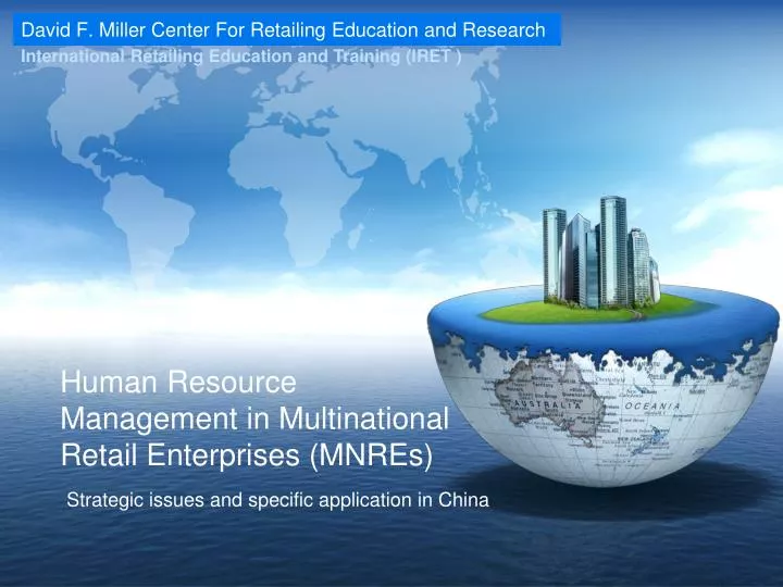 human resource management in multinational retail enterprises mnres