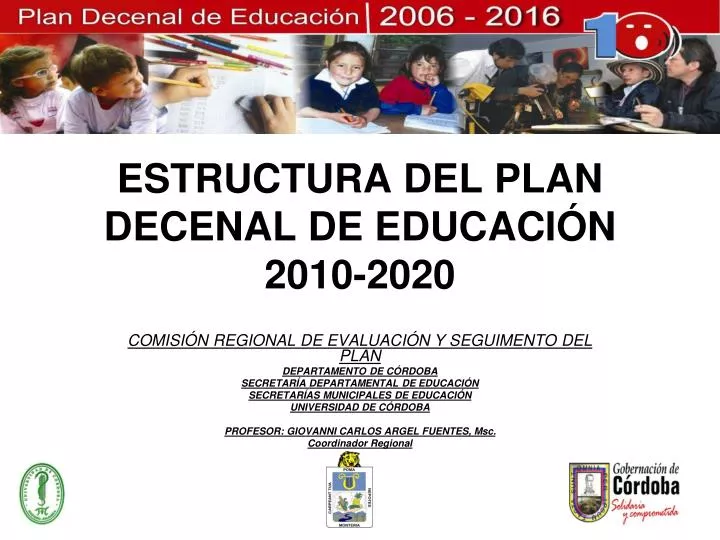 estructura del plan decenal de educaci n 2010 2020