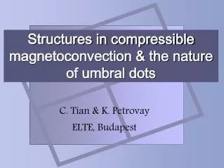 Structures in compressible magnetoconvection &amp; the nature of umbral dots