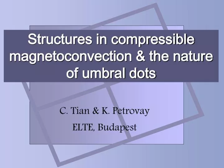 structures in compressible magnetoconvection the nature of umbral dots