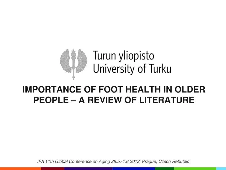 importance of foot health in older people a review of literature