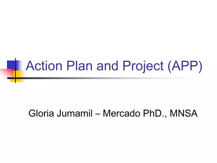 action plan and project app