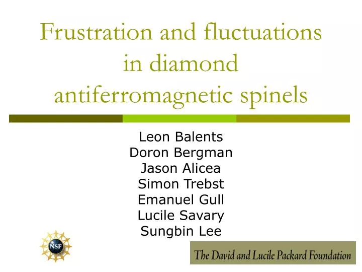frustration and fluctuations in diamond antiferromagnetic spinels