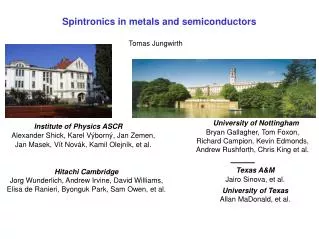 Spintronics in metals and semiconductors