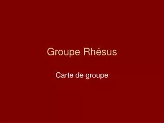 groupe rh sus