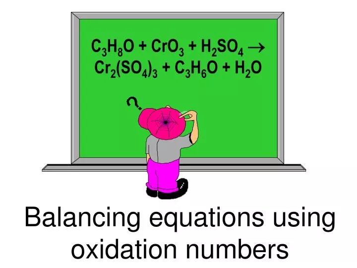 balancing equations using oxidation numbers