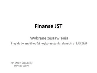 finanse jst