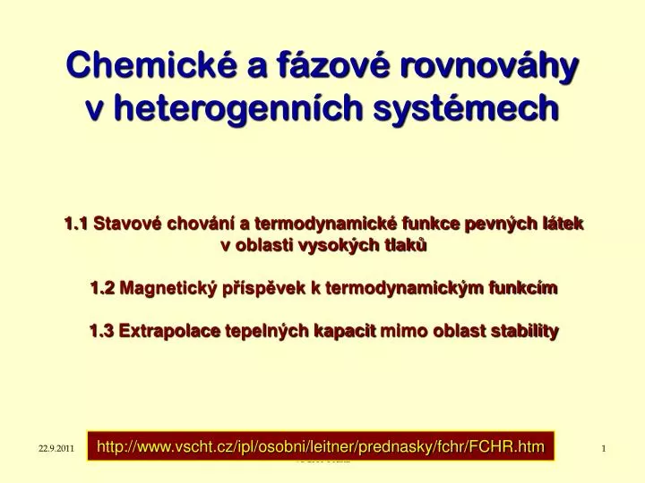 chemick a f zov rovnov hy v heterogenn ch syst mech