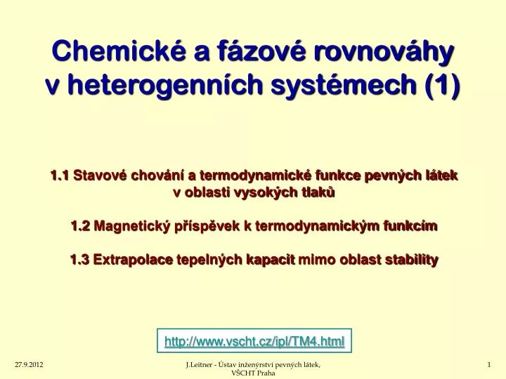 chemick a f zov rovnov hy v heterogenn ch syst mech 1