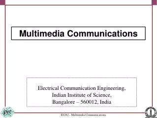 Multimedia Communications