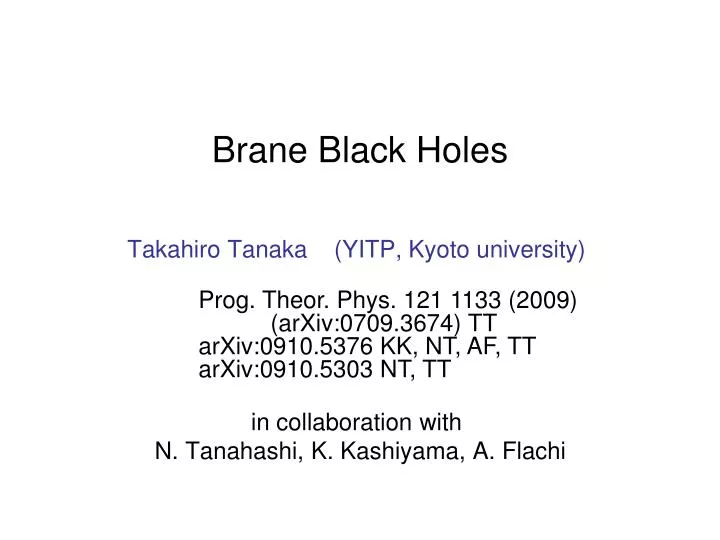 brane black holes