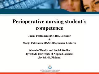 Perioperative nursing student´s competence