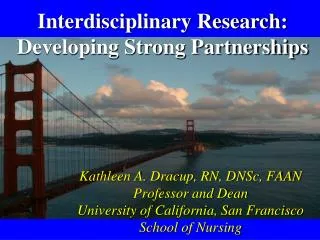 Interdisciplinary Research: Developing Strong Partnerships