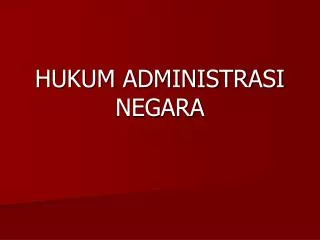 hukum administrasi negara
