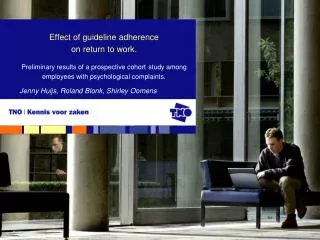 Effect of guideline adherence on return to work.