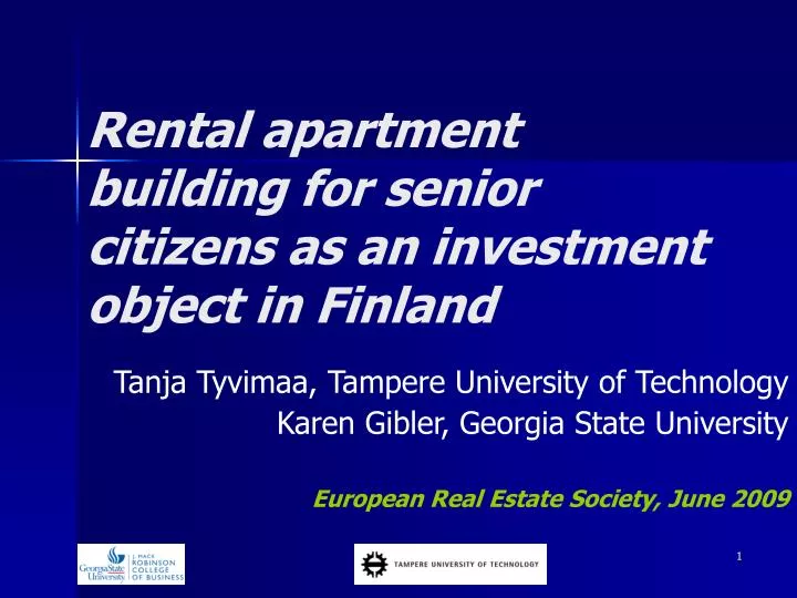 rental apartment building for senior citizens as an investment object in finland