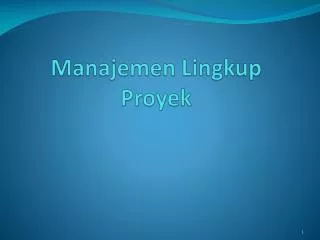 manajemen lingkup proyek