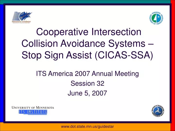 cooperative intersection collision avoidance systems stop sign assist cicas ssa