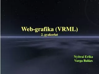 web grafika vrml 2 gyakorlat