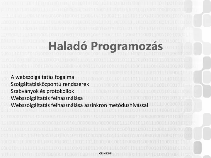 halad programoz s