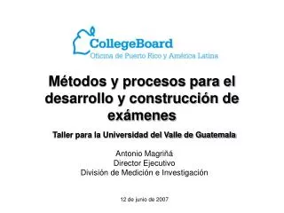 m todos y procesos para el desarrollo y construcci n de ex menes