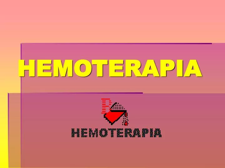 hemoterapia