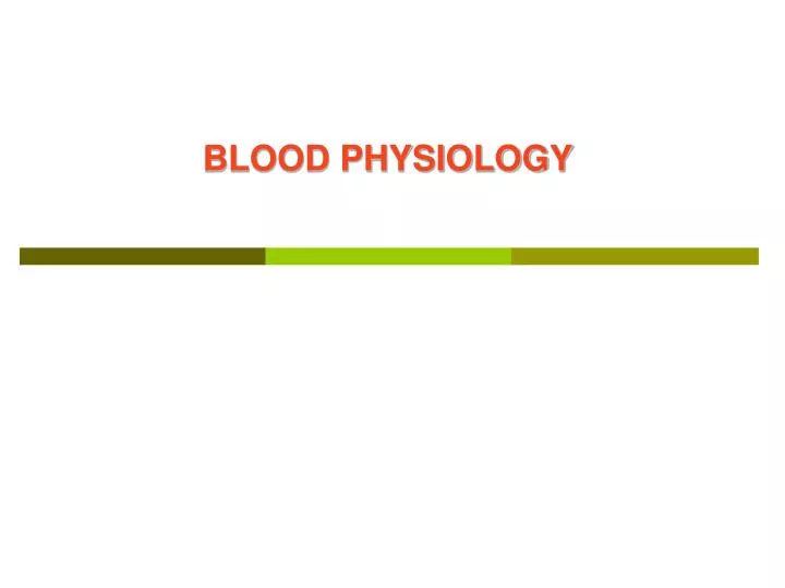 blood physiology
