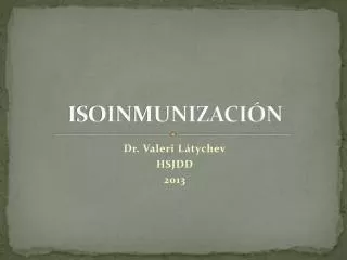 isoinmunizaci n