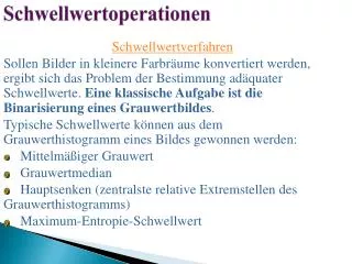 schwellwertoperationen