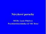 Návykové poruchy - slide 1