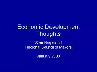 Economic Development Thoughts