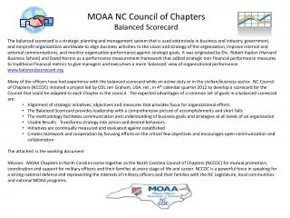 MOAA NC Council of Chapters Balanced Scorecard