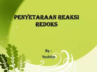 penyetaraan reaksi r edoks