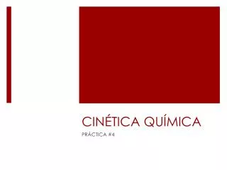 cin tica qu mica