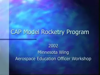 CAP Model Rocketry Program