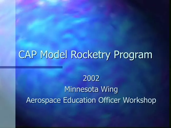 cap model rocketry program
