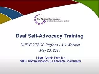 Deaf Self-Advocacy Training